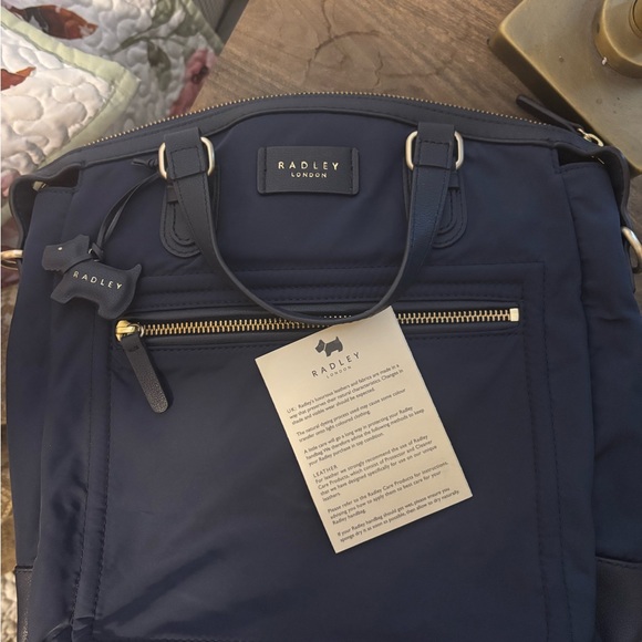 RADLEY LONDON Handbags - Radley London Blue Backpack Purse With Blue Matching Wallet